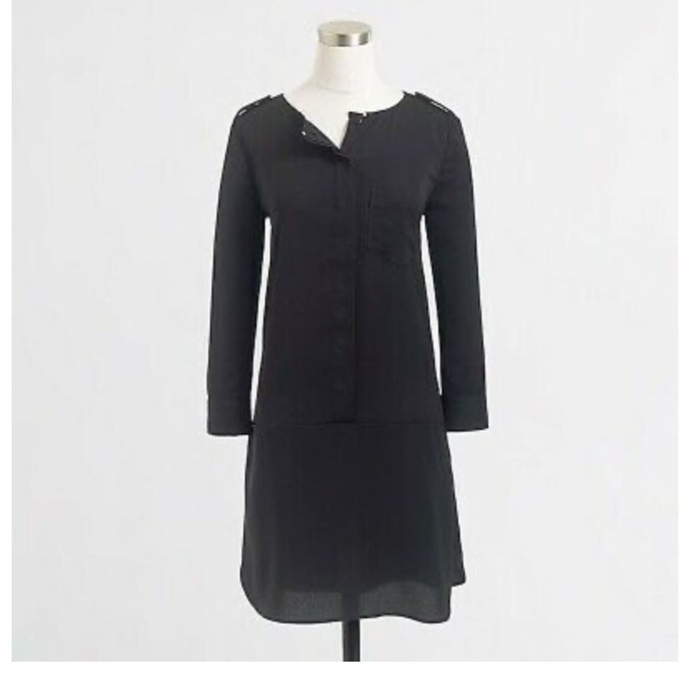 JCrew black tunic dress size 2